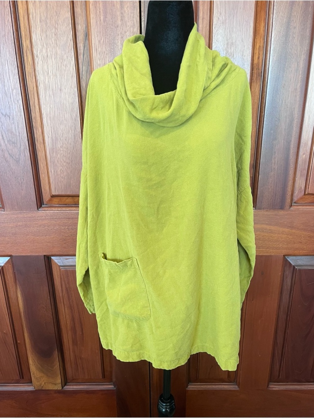 Gerties Cowl Neck Relaxed Fit Top Blouse With Pocket Size M Lagenlook Boho